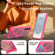 For Samsung Galaxy S24+ 5G Frosted Holder PC Hybrid TPU MagSafe Phone Case(Rose Red)