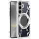 For Samsung Galaxy S24+ 5G Silicone Cooling Hollow Metal MagSafe Phone Case(Silver)