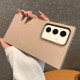 For Samsung Galaxy S24+ 5G Metal Diamond Texture Lens Frame MagSafe Phone Case(Khaki)