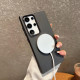 For Samsung Galaxy S24+ 5G Metal Diamond Texture Lens Frame MagSafe Phone Case(Blue)