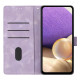 For Samsung Galaxy S23+ 5G Triangles Embossed Leather Phone Case(Purple)
