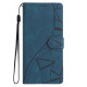 For Samsung Galaxy S23+ 5G Triangles Embossed Leather Phone Case(Blue)