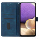 For Samsung Galaxy S23+ 5G Triangles Embossed Leather Phone Case(Blue)