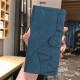 For Samsung Galaxy S23+ 5G Triangles Embossed Leather Phone Case(Blue)
