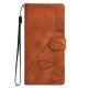 For Samsung Galaxy S23+ 5G Triangles Embossed Leather Phone Case(Brown)