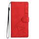 For Samsung Galaxy S23+ 5G Triangles Embossed Leather Phone Case(Red)