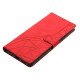 For Samsung Galaxy S23+ 5G Triangles Embossed Leather Phone Case(Red)