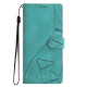 For Samsung Galaxy S23+ 5G Triangles Embossed Leather Phone Case(Green)