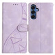 For Samsung Galaxy S24+ 5G Triangles Embossed Leather Phone Case(Purple)