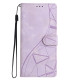 For Samsung Galaxy S24+ 5G Triangles Embossed Leather Phone Case(Purple)