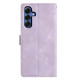 For Samsung Galaxy S24+ 5G Triangles Embossed Leather Phone Case(Purple)