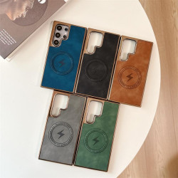 For Samsung Galaxy S24+ 5G Electroplated PC Sheepskin Invisible Magnetic MagSafe Phone Case(Blue)