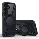 For Samsung Galaxy S24+ 5G Cooling Hollow Metal Holder MagSafe Phone Case(Black)