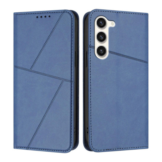 For Samsung Galaxy S23+ 5G Strong Magnetic Frosted Flip Leather Phone Case(Royal Blue)