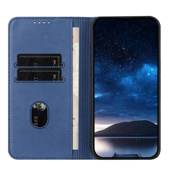 For Samsung Galaxy S23+ 5G Strong Magnetic Frosted Flip Leather Phone Case(Royal Blue)