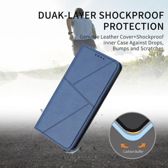 For Samsung Galaxy S23+ 5G Strong Magnetic Frosted Flip Leather Phone Case(Royal Blue)