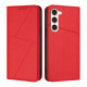 For Samsung Galaxy S23+ 5G Strong Magnetic Frosted Flip Leather Phone Case(Red)