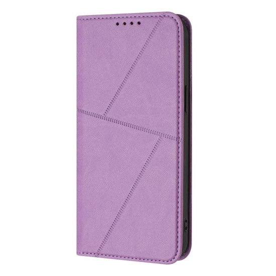 For Samsung Galaxy S23+ 5G Strong Magnetic Frosted Flip Leather Phone Case(Light Purple)