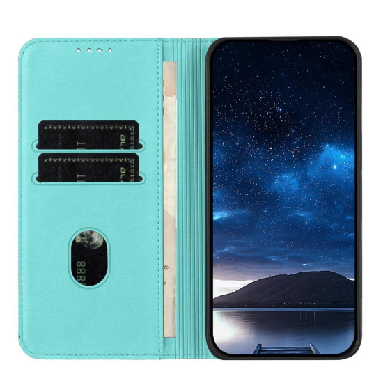 For Samsung Galaxy S23+ 5G Strong Magnetic Frosted Flip Leather Phone Case(Light Blue)