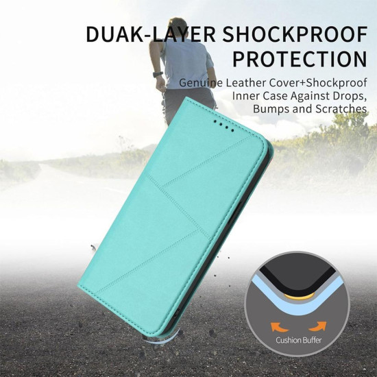 For Samsung Galaxy S23+ 5G Strong Magnetic Frosted Flip Leather Phone Case(Light Blue)