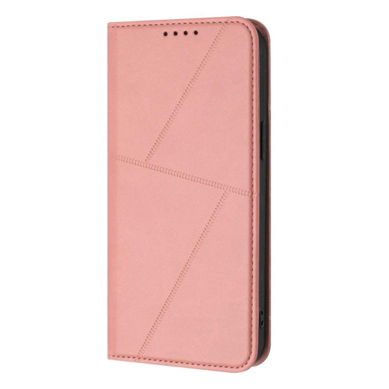 For Samsung Galaxy S23+ 5G Strong Magnetic Frosted Flip Leather Phone Case(Pink)