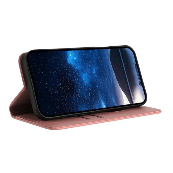 For Samsung Galaxy S23+ 5G Strong Magnetic Frosted Flip Leather Phone Case(Pink)