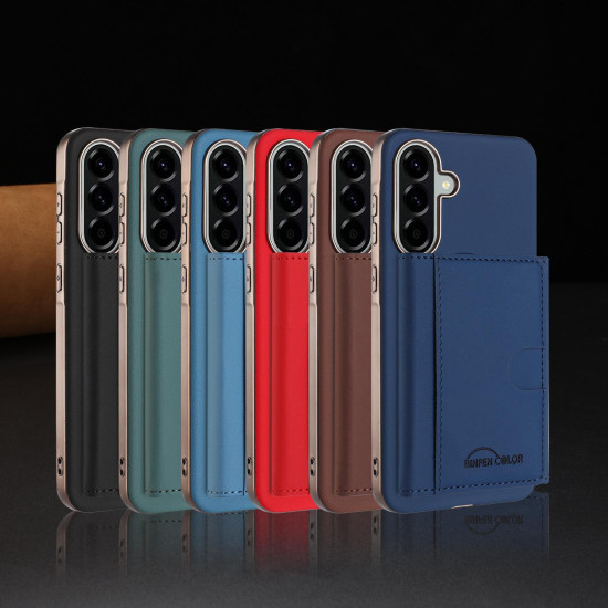 For Samsung Galaxy S24+ 5G Solid Color Horizontal Magnetic Card Bag RFID MagSafe Phone Case(Red)