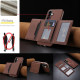 For Samsung Galaxy S24+ 5G Solid Color Horizontal Magnetic Card Bag RFID MagSafe Phone Case(Brown)