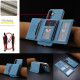 For Samsung Galaxy S24+ 5G Solid Color Horizontal Magnetic Card Bag RFID MagSafe Phone Case(Baby Blue)