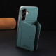 For Samsung Galaxy S24+ 5G Solid Color Horizontal Magnetic Card Bag RFID MagSafe Phone Case(Green)
