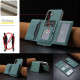 For Samsung Galaxy S24+ 5G Solid Color Horizontal Magnetic Card Bag RFID MagSafe Phone Case(Green)