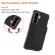 For Samsung Galaxy S24+ 5G Solid Color Horizontal Magnetic Card Bag RFID MagSafe Phone Case(Black)