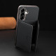 For Samsung Galaxy S24+ 5G Solid Color Horizontal Magnetic Card Bag RFID MagSafe Phone Case(Black)