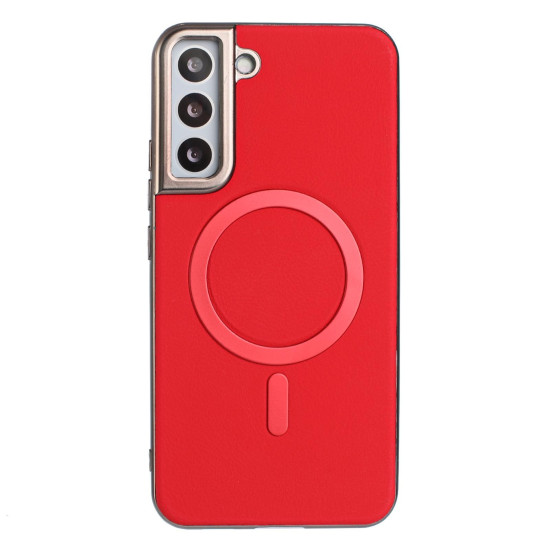 For Samsung Galaxy S24+ 5G Solid Color Plating MagSafe Full Coverage Phone Case(Red)