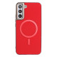 For Samsung Galaxy S24+ 5G Solid Color Plating MagSafe Full Coverage Phone Case(Red)