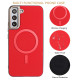 For Samsung Galaxy S24+ 5G Solid Color Plating MagSafe Full Coverage Phone Case(Red)