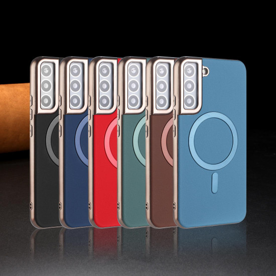 For Samsung Galaxy S24+ 5G Solid Color Plating MagSafe Full Coverage Phone Case(Red)