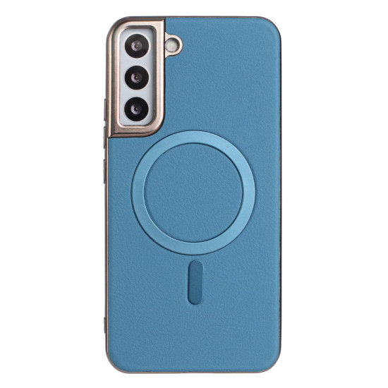 For Samsung Galaxy S24+ 5G Solid Color Plating MagSafe Full Coverage Phone Case(Baby Blue)