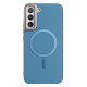 For Samsung Galaxy S24+ 5G Solid Color Plating MagSafe Full Coverage Phone Case(Baby Blue)