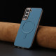 For Samsung Galaxy S24+ 5G Solid Color Plating MagSafe Full Coverage Phone Case(Baby Blue)