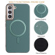 For Samsung Galaxy S24+ 5G Solid Color Plating MagSafe Full Coverage Phone Case(Green)