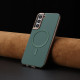 For Samsung Galaxy S24+ 5G Solid Color Plating MagSafe Full Coverage Phone Case(Green)