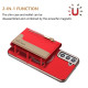 For Samsung Galaxy S23+ 5G Zipper Horizontal Magnetic Card Bag RFID MagSafe Phone Case(Red)