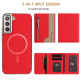 For Samsung Galaxy S23+ 5G Zipper Horizontal Magnetic Card Bag RFID MagSafe Phone Case(Red)