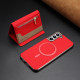 For Samsung Galaxy S23+ 5G Zipper Horizontal Magnetic Card Bag RFID MagSafe Phone Case(Red)