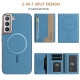For Samsung Galaxy S23+ 5G Zipper Horizontal Magnetic Card Bag RFID MagSafe Phone Case(Baby Blue)