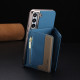 For Samsung Galaxy S23+ 5G Zipper Horizontal Magnetic Card Bag RFID MagSafe Phone Case(Baby Blue)