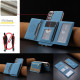 For Samsung Galaxy S23+ 5G Zipper Horizontal Magnetic Card Bag RFID MagSafe Phone Case(Baby Blue)