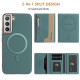 For Samsung Galaxy S23+ 5G Zipper Horizontal Magnetic Card Bag RFID MagSafe Phone Case(Green)