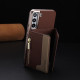 For Samsung Galaxy S23+ 5G Zipper Horizontal Magnetic Card Bag RFID MagSafe Phone Case(Brown)